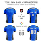 Custom Blue White-Black Sport Soccer Tops Jersey