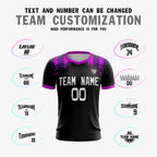 Custom Black Purple White Sport Soccer Tops Jersey