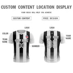 Custom White Black Sport Soccer Tops Jersey