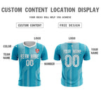 Custom Light Blue White Sport Soccer Tops Jersey