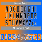 Custom Powder Blue Orange-Black Gradient Fashion Authentic Baseball Jersey