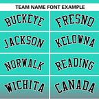 Custom Aqua Light Red-Black Gradient Fashion Authentic Pullover Pinstripe Baseball Jersey