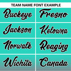 Custom Aqua Light Red-Black Gradient Fashion Authentic Pullover Pinstripe Baseball Jersey