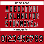 Custom Red Black-White Solider Classic Style Authentic Baseball Jersey