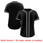 Custom Black White Classic Style Authentic Baseball Jersey