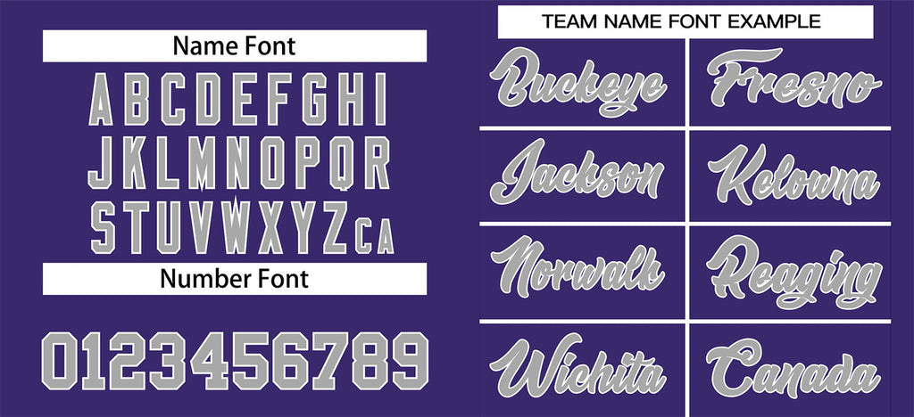 Custom Purple Gray-White Classic Style Authentic Baseball Jersey