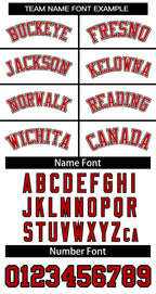 Custom White Red-White Classic Tops Basketball Jersey