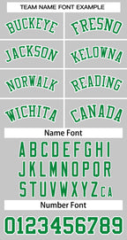 Custom Gray Kelly Green-White Classic Tops Basketball Jersey