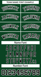 Custom Green Black-White Classic Tops Basketball Jersey