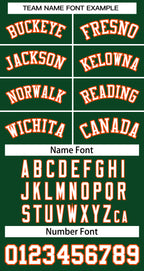 Custom Green White-Orange Classic Tops Basketball Jersey
