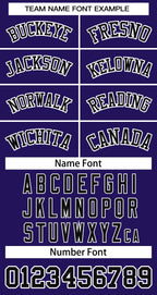Custom Purple Black-White Classic Tops Basketball Jersey