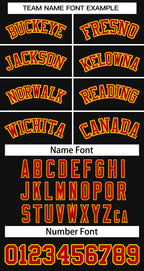 Custom Black Red-Yellow Classic Tops Basketball Jersey