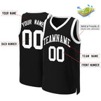 Custom Black White Classic Tops Basketball Jersey