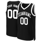 Custom Black White Classic Tops Basketball Jersey