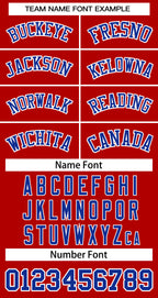 Custom Red Royal-White Classic Tops Basketball Jersey