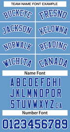 Custom Light Blue Royal-White Classic Tops Basketball Jersey