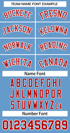 Custom Light Blue Red-White Classic Tops Basketball Jersey