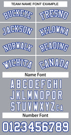 Custom Gray White-Royal Classic Tops Basketball Jersey