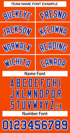Custom Orange Royal-White Classic Tops Basketball Jersey