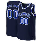 Custom Navy Royal-White Classic Tops Basketball Jersey