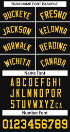 Custom Black Yellow Classic Tops Basketball Jersey