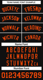 Custom Black Orange Classic Tops Basketball Jersey