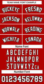 Custom Red White-Black Classic Tops Basketball Jersey
