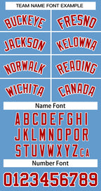 Custom Light Blue Red-White Classic Tops Basketball Jersey