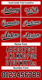 Custom Red Black-White Classic Tops Basketball Jersey