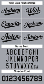 Custom Gray Black Classic Tops Basketball Jersey