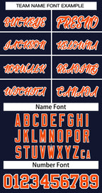 Custom Navy Orange-White Classic Tops Basketball Jersey