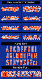 Custom Royal Orange-White Classic Tops Basketball Jersey