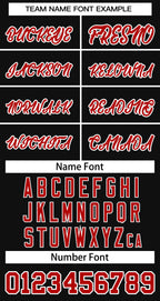 Custom Black Red-White Classic Tops Basketball Jersey