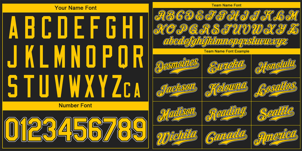 Custom Black Gold-White Classic Style Authentic Baseball Jersey