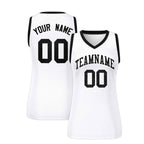 Custom White Black Women Basketball Jersey Sequined Dress