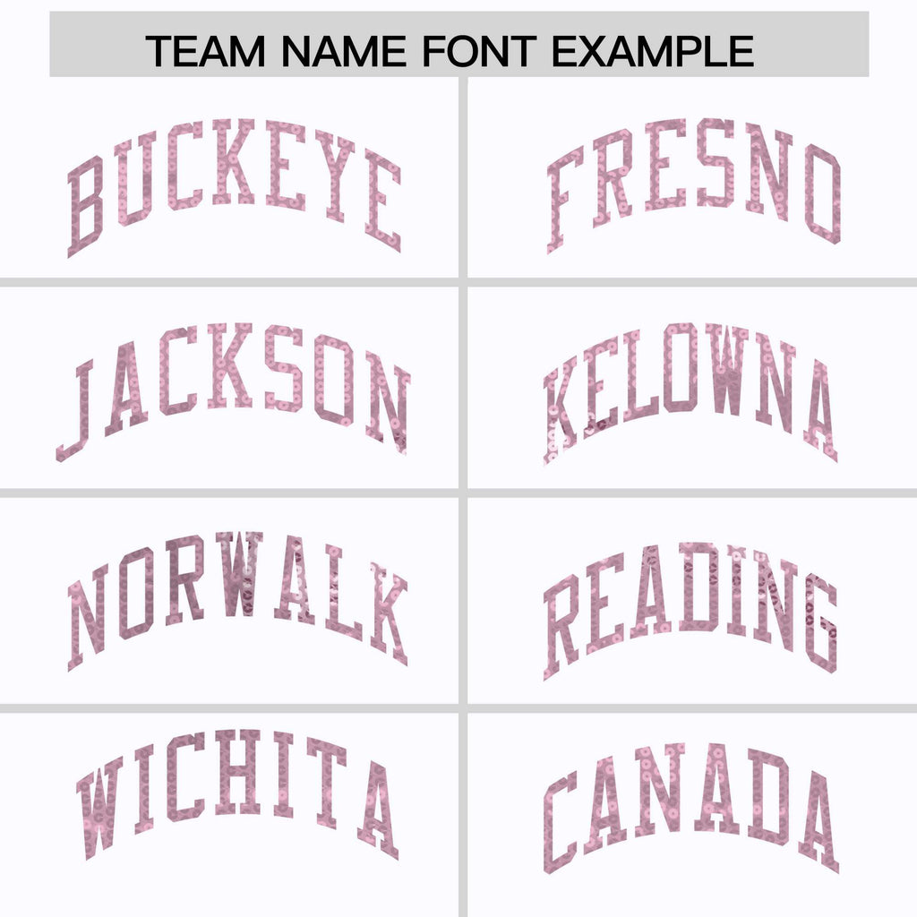 Custom White Light Pink Women Basketball Jersey Sequined Dress