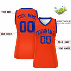 Custom Orange Royal Women Basketball Jersey Sequined Dress
