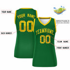 Custom Kelly Green Gold Women Basketball Jersey Sequined Dress