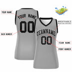 Custom Silver Black Women Basketball Jersey Sequined Dress