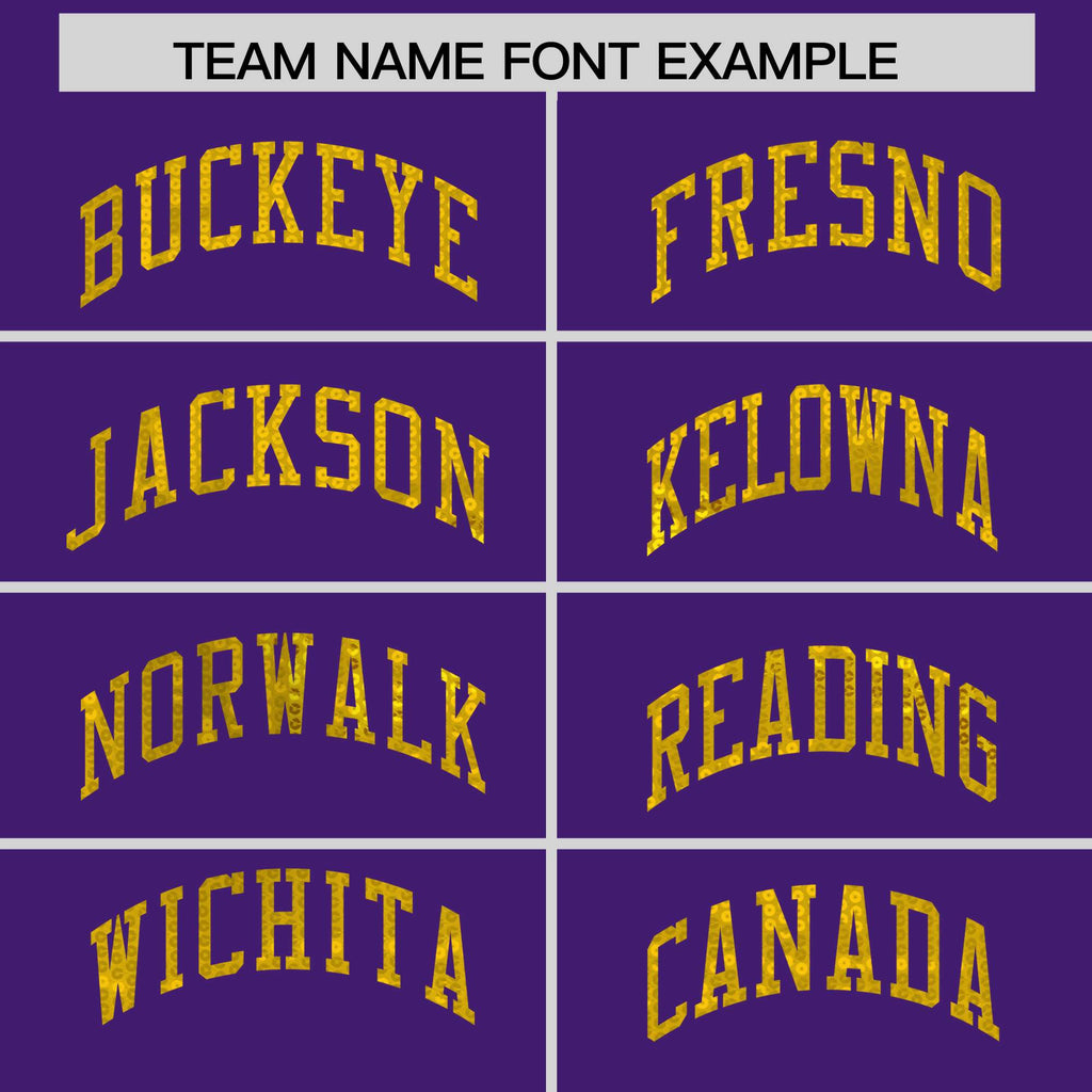 Custom Purple Gold Women Basketball Jersey Sequined Dress