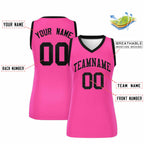 Custom Pink Black Women Basketball Jersey Sequined Dress