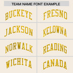 Custom Cream Gold Women Basketball Jersey Sequined Dress