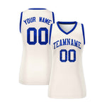 Custom Cream Royal Women Basketball Jersey Sequined Dress