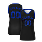 Custom Black Royal Women Basketball Jersey Sequined Dress
