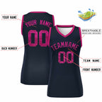 Custom Navy Pink Women Basketball Jersey Sequined Dress