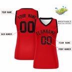 Custom Red Black Women Basketball Jersey Sequined Dress