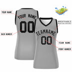 Custom Silver Black Women Basketball Jersey Sequined Dress