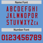 Custom Light Blue Red Women Basketball Jersey Sequined Dress