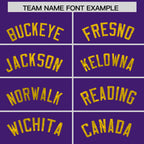 Custom Purple Gold Women Basketball Jersey Sequined Dress