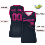Custom Navy Pink Women Basketball Jersey Sequined Dress